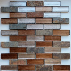 Caramelle mosaic Naturelle Alcantara ruggine 23x73