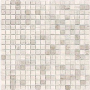 Caramelle mosaic Pietrine Travertino Silver POL 15x15