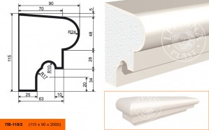 Подоконник ПВ-115-2