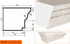 Подоконник ПВ-130-2