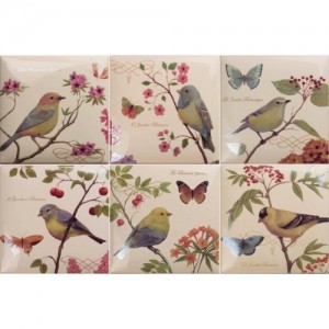 Bird Decors 6pz 15x15