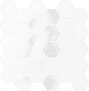 Apuane White Mos. Hexagonal