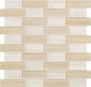 Atlas Concorde Sunrock Travertino Almond & White Mosaico Fabric