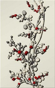 Burgund krem bonsai Декор