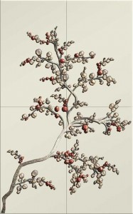 Burgund krem bonsai Панно