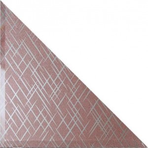 Треугольная зеркальная рыжая плитка Лабиринт-2 ТЗСЛ-2
