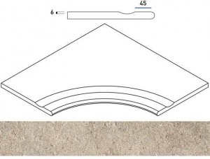 Everstone X2 Desert Бортик с выемкой закругленный 30 60х60