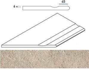 Everstone X2 Desert Бортик с выемкой закругленный левый 30х60