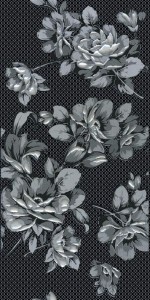Аллегро Цветы черный декор