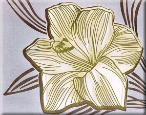 Вставка "Лилия" коричневый 8x10 стекло (Керами)