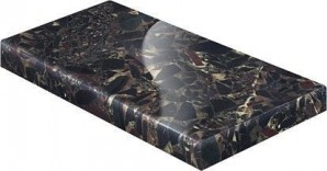 I Marmi Marble Black Angolo Gradino Dx Lucido