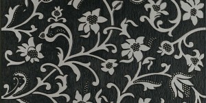 Tagina Ceramiche Fleur Deco Rilievo Argento Black